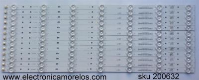 KIT DE LED PARA TV VIZIO (13 PIEZAS) A8386303A / E600DLB013-005 / MODELO E600i-B3 LFTRPUBQ 